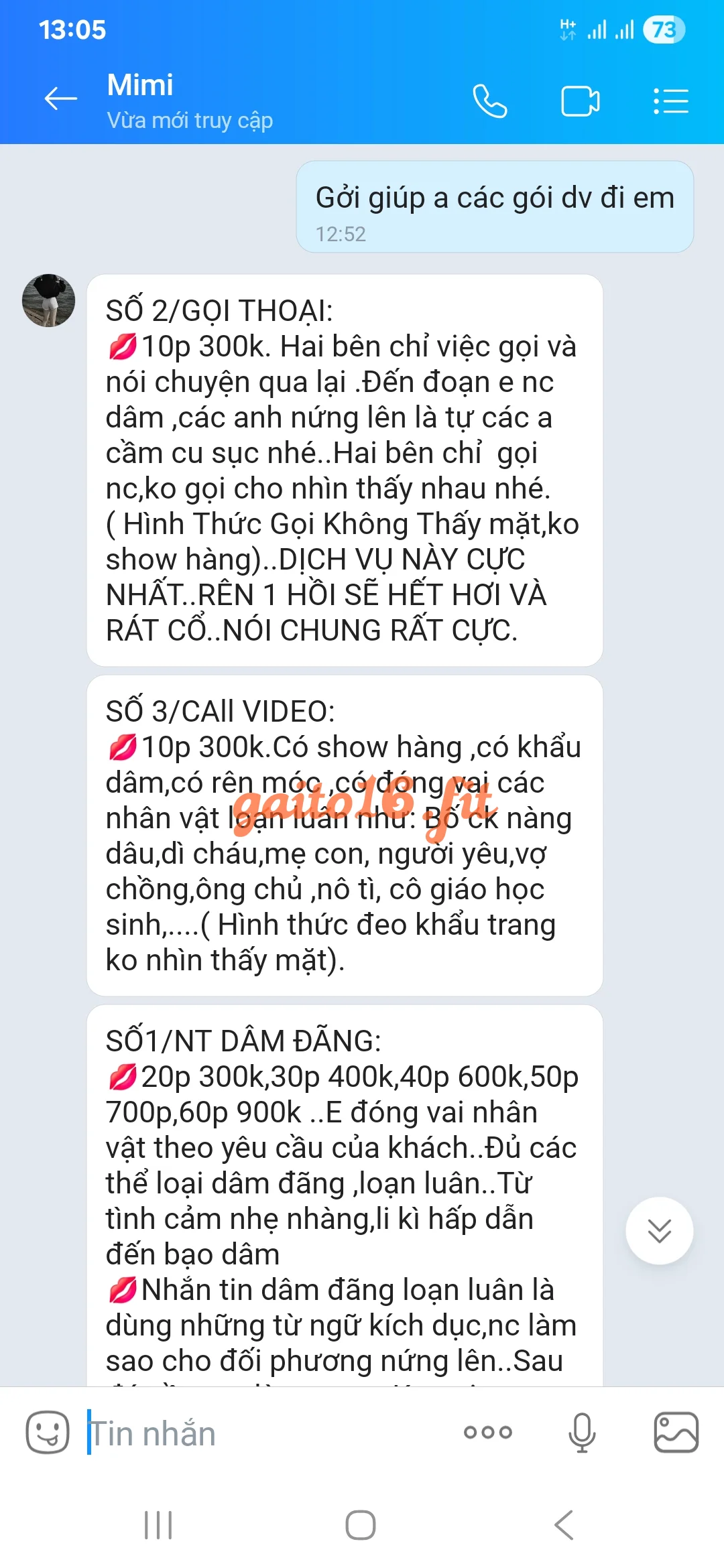Ảnh đánh giá gái gọi